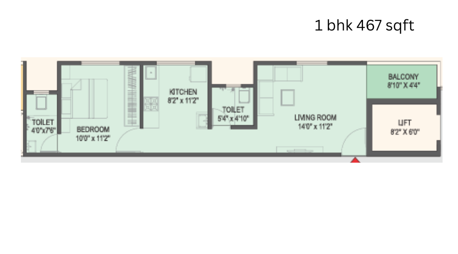 Divine-vastu-Floor-Plan-1-bhk-467-sqft